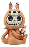 Ebros Furrybones Sydney The Kangaroo Figurine Small 3' Furry Bones Skeleton Monster Collectible Decor Statue Wallaby with Baby Joey Sculpture of Kangaroos Aussie Australia Themed Furry Bone