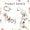 MUNSKT Couronne Fleurs Cheveux Boheme Couronne de Rose Fleur Bandeau Guirlande Couronne de Fleurs Magnifiquement Travaillée Couronne Fleur Cheveux Mariag Disponible pour Adultes et Les Enfants #2