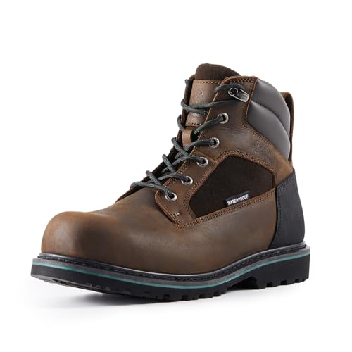 Image of Golden Retriever 6 /8 Inch Waterproof Composite Toe Work Boots for Men | Non-Metallic Safety Toe, Crazy Horse leather, Goodyear Welt Construction, Easy-On Rear Pull Loop, EH Rated Work Boots