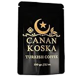 Canan Koska Turkish Coffee Medium Roast Ground Coffee 100% Arabica, Finely Ground for Rich Flavor and Smooth Texture, Ideal for Traditional Brewing in a Cezve - 3.5 Ounce (100g) - Pack Of 1