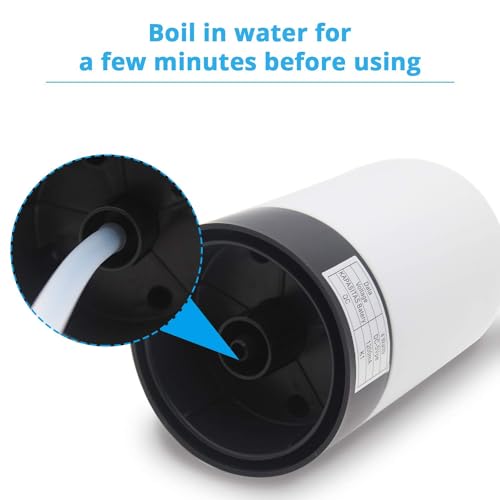 MJIYA Portable Water Bottle Pump, Universal Bottle Electric Water Dispenser with Switch and USB Charging, for Camping, Kitchen, Workshop, Garage (White) - Image 3