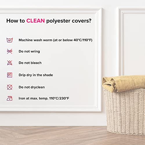 MASTERS OF COVERS Ersatzbezug Kompatibel mit Kivik 3 Sitzer Sofa, Kivik 3 Sitzer Sofabezug, Kivik Bezug, Kivik 3er Bezug, Kivik Loveseat Bezug, 228 x 95 x 83 cm (Dunkelgrau, Polyester) – Bild 8