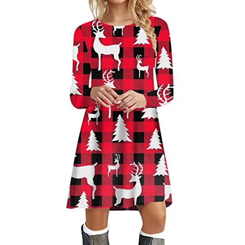 Robe de Noël pour vos soirées en famille avec manches longues