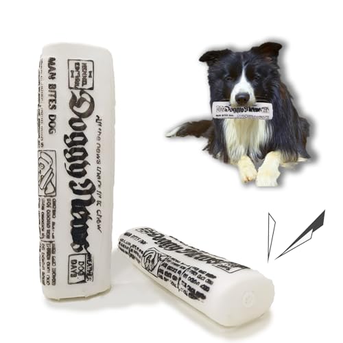MIIXUER New Newspaper Dog Squeaky Toys, Puppy Toys for Relieve Anxiety, Dog Interactive Squeaky Toys for Puppy to Small Dogs - Newspaper