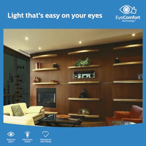 Image of Philips 7 Watt Rose Gold Reflector LED Ceiling COB Round Spot Light with Focused Beam | Cut Out: 75mm | Natural White, Pack of 24 (Deco Bright)