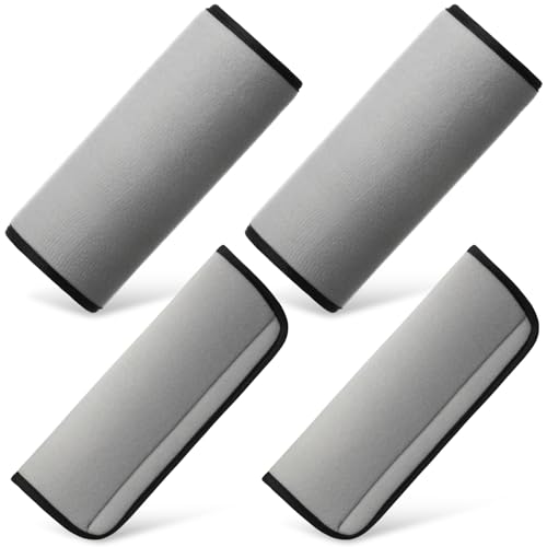Riakrum 4 Pcs Baby Car Seat Belt Covers for Kids,Gray,10.63 X 4.33 Inch