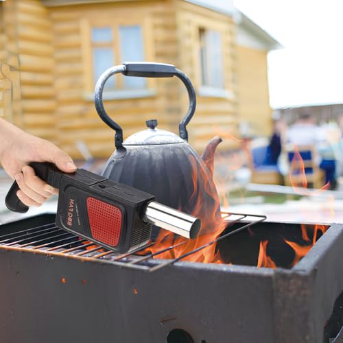 Joyzan Elektrisches Grillgebläse, Tragbar Elektrisch BBQ Gebläse Handgrillgebläse Tragbares Stromluftgebläse Batteriebetriebener Grill Feuerbalggebläse Outdoor Camping Wandern Kochen Picknick