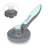 🧡¡SU MASCOTA NO SÓLO "SE VERÁ" BIEN SINO "SE SIENTE" BIEN TAMBIÉN! - Nuestro cepillo no solo elimina suavemente el cabello suelto y elimina enredos, nudos, caspa y suciedad atrapada, sus partículas de masaje también pueden preparar y masajear para un pelaje saludable, lo que aumenta la circulación sanguínea y deja el pelaje de su mascota suave y brillante. ¡Tu mascota lo disfrutará!