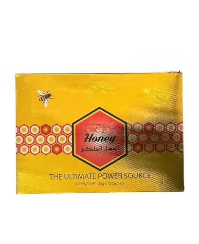 Royale Energy Honey for Men with Natural Bee Pollen & Herbal Blend (Pack of 12 x 20g)