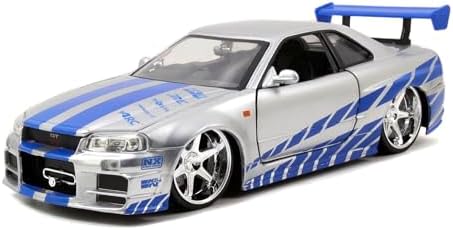 Jada Jazwares Toys Fast and Furious 1 24 Diecast Nissan Gt R R34 Vehicle, Silver