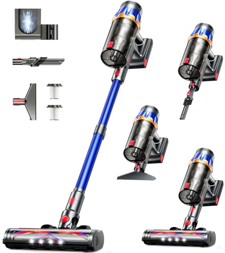 Cordless Vacuum Cleaner, Upgraded 600W 50KPA 70Mins