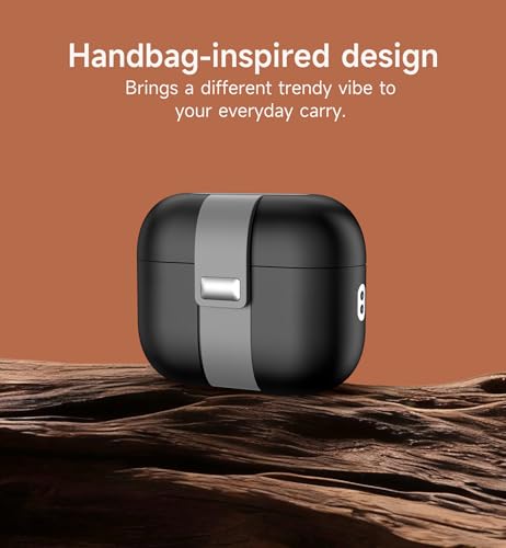 Image of SURITCH for AirPods Pro 3 Case (2025), Magnetic Lock Bumper Cases Compatible with Airpods Pro 3rd Generation, Rugged Protective Cover with Stylish Hanging Lanyard Cases for Women Men, Black