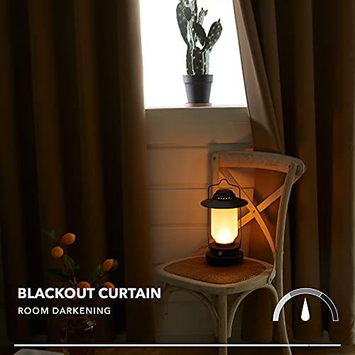 Image of Deconovo Lavender Blackout Curtains 95 Inch Length Grommet Thermal Insulated Drapes and Curtains for Living Room 2 Panels 52x95 Inch