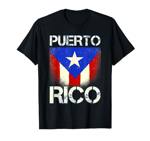 Vintage Puerto Rico flag for men, women, kids and family T-Shirt