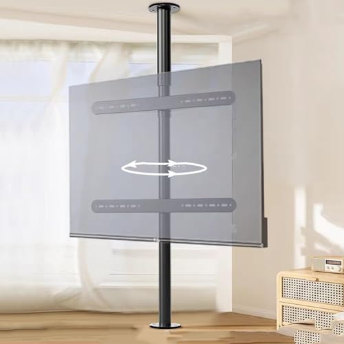GLDYTVF Soporte de Suelo con Marco Giratorio de 360 Grados para TV LCD - Mueble de TV suspendido - Estante Giratorio para Pared divisoria Mueble de TV Giratorio Base giratoria, Soporte de