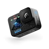 GoPro HERO12 Waterproof Action Camera with Front & Rear LCD Screens, 5.3K60 Ultra HD Video, HyperSmooth 6.0 + AutoBoost, Live Streaming with Enduro Battery (1-Yr International + 1-Yr India Warranty)