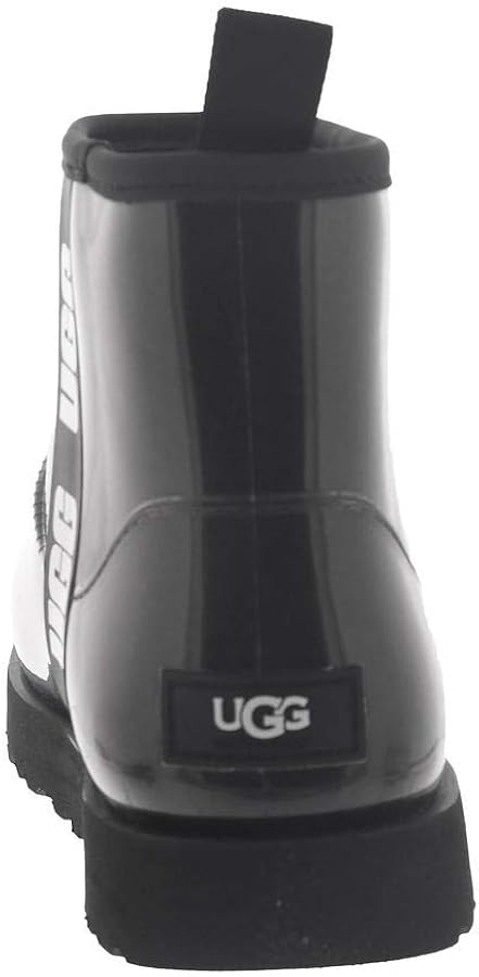 Amazon | UGGレディースクラシッククリアミニブーツ, ブラック, 10