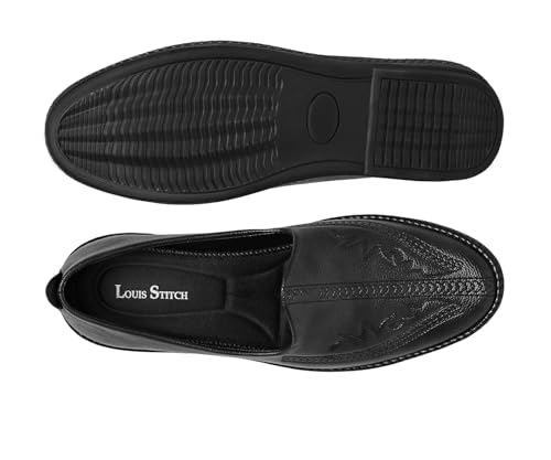 Image of LOUIS STITCH Men's Ethnic Slip On Embroided Mojaris | Stylish Nagra Juti for Men | Lightweight and Comfortable Stylish Embroided Jutis and Mojaris for Kurta Pajama | LSAXNGED