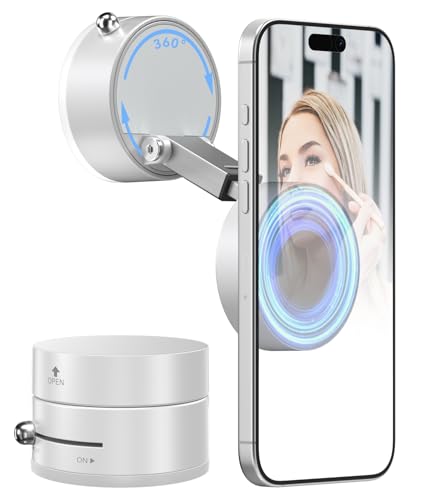 Support magnétique téléphone ventouse sous vide pliable MagSafe pour voiture et miroir