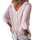  Tomwell Femmes T-Shirts à Manches Longues Col en V Tee Shirt Imprimé Pissenlit Longue Haut Grande Taille Blouses Sweat-Shirts Tuniques Basiques A Blanc L