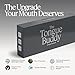TheTongueBuddy™ Effective Tongue Scraper for Adults - Ergonomic Tongue Cleaner Promotes Fresher Breath, Travel-Friendly Beauty and Personal Care Essential (Onyx Black)