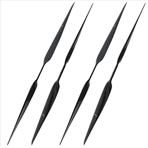 Xoar Dji Inspire 1 Carbon Fiber Propellers 1345 (2 Pairs) + Aluminum Self-Tightening Adapters. 13 Inch 2 Blade Premium Cf Props For Inspire 1, V2.0, Pro, Black Edition, Matrice 100 #TOP1