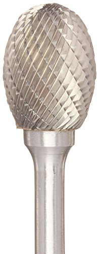 Image of Drill America SE-7 Carbide Burr /Rotary File Oval Double Cut for Die Grinder 3 /4 inch Dia. x 1 inch Cut Length with 1 /4 inch Shank and 2-3 /4 inch Overall Length, DUL Series