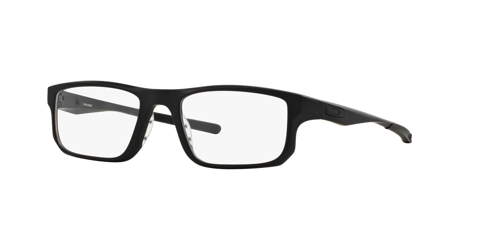 Oakley Men's OX8049 Voltage Rectangular Reading Glasses, Satin Black, 53mm + 1