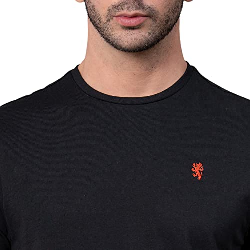 Image of Red Tape Solid Navy Round Neck T-Shirt for Men | Premium Comfort | Versatile Everyday Essential
