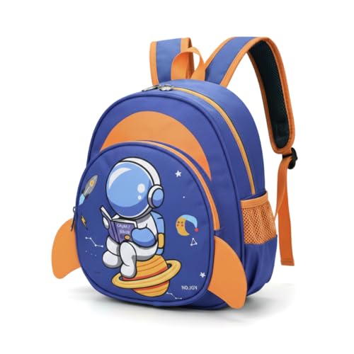 Mochila Para Crianças Mochila Infantil Animais Zoo Bichinhos Menina Menino Creche Escolar Passeio Jardim de Infância ALWY (Azul Laranja)