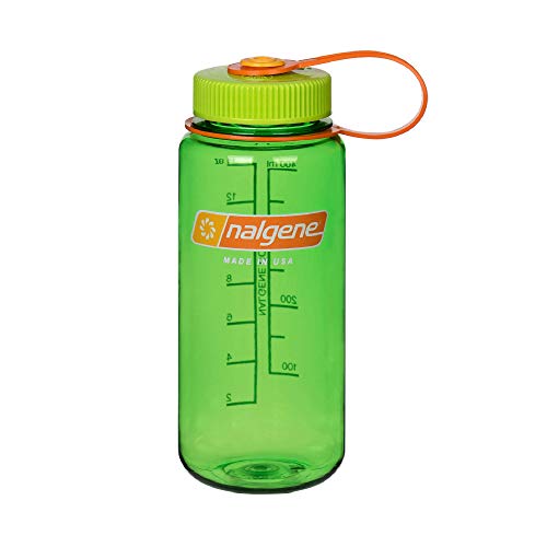 Nalgene Sustain Tritan BPA-Free Water Bottle Made with Material Derived from 50% Plastic Waste, 16 OZ, Wide Mouth , Melon Ball Sustain