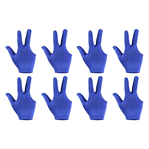Gants de billard anti-friction PATIKIL bleu pour un glissement fluide de la queue