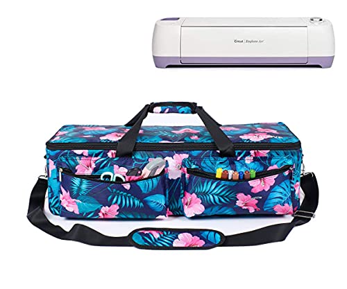 TESSLOVE Carrying Case Compatible with Cricut Explore Air,Cricut Explore Air 2,Cricut Explore 1 and Cricut Maker, Die Cut Machine Tote, Die Cut Machine Bag,All Sides Foam Padding
