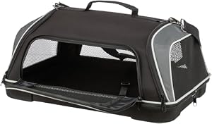 TRIXIE Hunde-Transporttasche Boarding, klein – 55 × 23 × 40 cm, schwarz