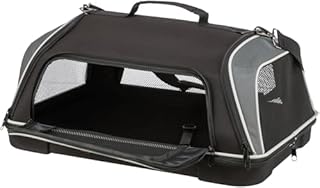 Trixie borsa aereo per borsa per cani imbarco nero/grigio 55x23x40 cm