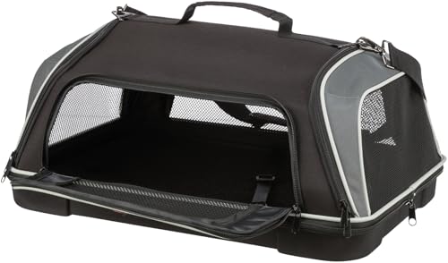 Trixie Flugzeugtasche für Hundetasche, Schwarz/Grau, 55 x 23 x 40 cm