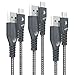 Price comparison product image TECHGEAR 3 Pack STRONG High Durability Braided USB C Charging & Sync Cables Type C Compatible with Samsung S24 S23 S22 S21 S20 FE A16 A15 A25 A26 A36 A35 A56 A55 A04s A05s Moto, Honor, Oppo Switch etc