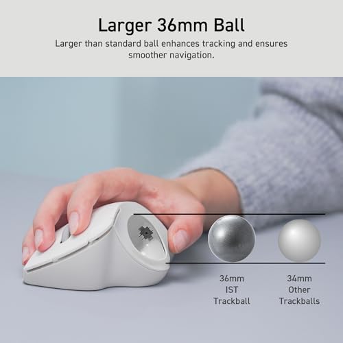 Souris trackball sans fil Bluetooth Elecom IST ergonomique Windows macOS Android noir - 5
