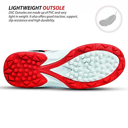 Dsc Zooter Cricket Shoe For Men And Boys, Size-8 Uk (White-Red) #TOP7