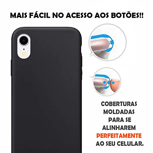 Capinha Slim Case Colorida Compatível Com IPhone XR Vermelha,Preta, Laranja, Amarela, Azul, Rosa, Pi
