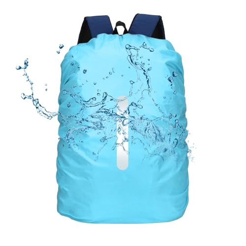 Copertura Zaino Antipioggia,40L-50L Coprizaino Scuola Impermeabile con Strisce Riflettenti,Copri Zaino Scuola per Pioggia,Parapioggia Zaino Scuola,Coprizaino Pioggia per Escursionismo Campeggio