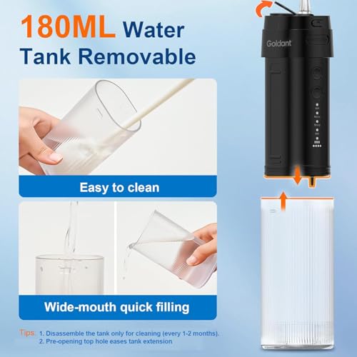 Hydropulseur portable pour dents avec étui voyage
