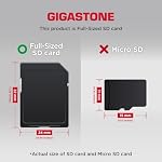 GIGASTONE 8GB SD Card UHS-I U1 Class 10 SDHC Memory Card Full HD Video Canon Kodak Olympus Digital Camera, with 1 mini case