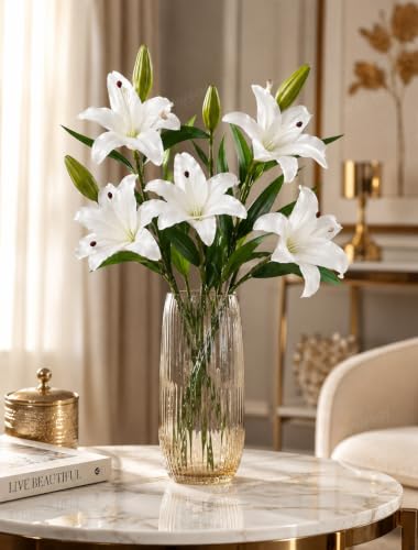 Image of Divyakosh Artificial Flower Bunch - Multiflora Fabric Tulip Fake Sticks for Home Decor, Bedroom, Living Room, Wedding & Festive Decoration (Multicolour, Pack of 1, Without Vase)