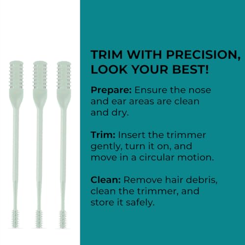 Image of Sanfe Nose & Ear Hair Trimmer | Pack of 3 | Smart Edge Precision 360 Trimmer | Zero Pull, Zero Pain Grooming | Stainless Steel Blades with Flexible Head | Safely Trim Unwanted Hair