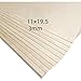 1/8” 11x19.5 Birch Plywood, 3mm,Laser Material, Woodworking Sheets, Cut to Size (Qty=50)