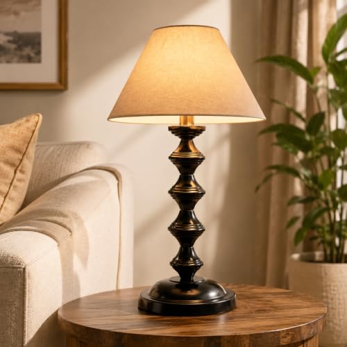 tu casa Table Lamp | Cotton Shade Bedside Night Lamp for Bedroom ...