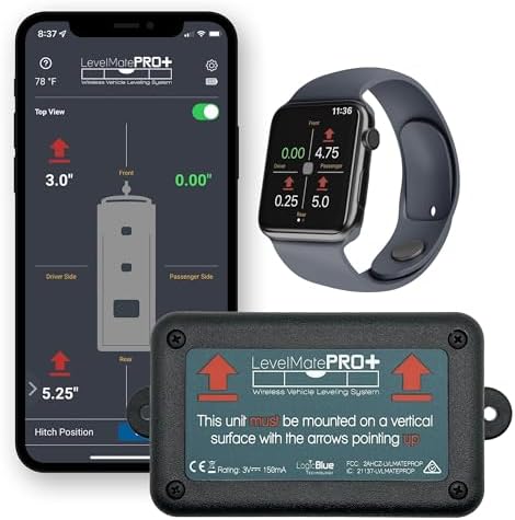 LogicBlue Technology LevelMatePRO Wireless Campervan Leveller, Caravan Accessory for Levelling, Motorhomes Essential, Effortless Setup for Phones with App, Apple Watch Compatible