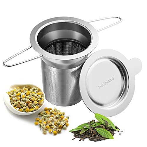 Infusor de chá UPKOCH de aço inoxidável, coador de filtro de coador para chá, café, bebidas