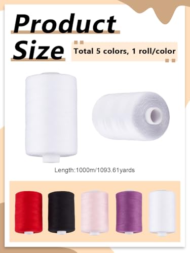 Hilos de poliéster 5468 yardas de 0.1 mm multicolor miniatura 2